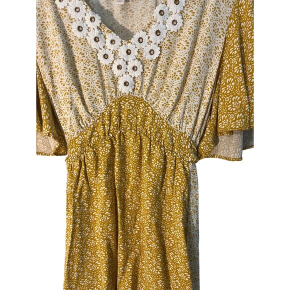 Floral Print Dress with Crochet Trim LC Lauren - Picture 3 of 7